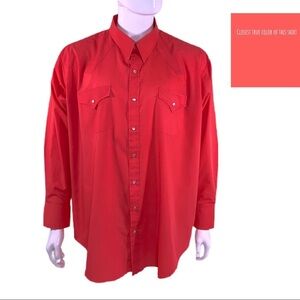 Ely Cattleman Men’s Tall Salmon Western Shirt
